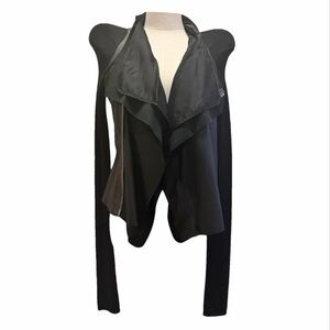 Rick Owens SS21 Phlegethon Draped Leather Jacket